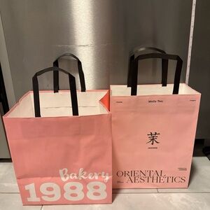 10 pink gift bags - new or used once
